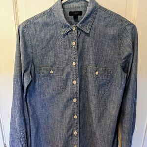 J. Crew Women's Selvedge Chambray Button Down